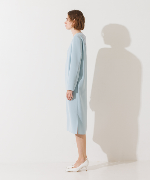 DESIGNWORKS(デザインワークス)の「バックレースワンピース(ワンピース・レディース・サックスブルー・38)」の3枚目の写真