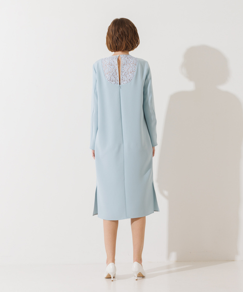 DESIGNWORKS(デザインワークス)の「バックレースワンピース(ワンピース・レディース・サックスブルー・38)」の4枚目の写真