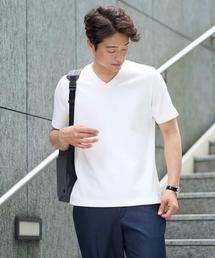 a.v.v | 【接触冷感/イージーケア/毛玉になりにくい】ライトアゼVネックカットソー(Tシャツ/カットソー)
