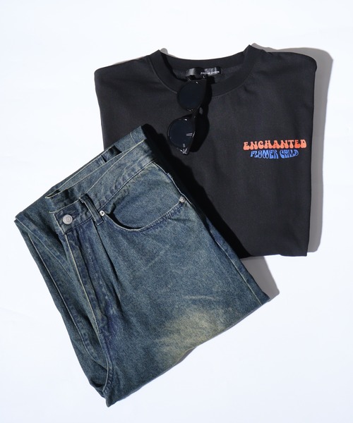 FUNALIVE(ファンアライブ)の「ヴィンテージプリントラグランロンTEE(Tシャツ/カットソー・メンズ・ブラック/ホワイト/ベージュ・S/M/L)」の2枚目の写真
