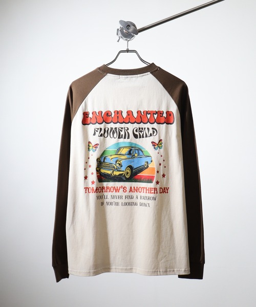 FUNALIVE(ファンアライブ)の「ヴィンテージプリントラグランロンTEE(Tシャツ/カットソー・メンズ・ブラック/ホワイト/ベージュ・S/M/L)」の11枚目の写真