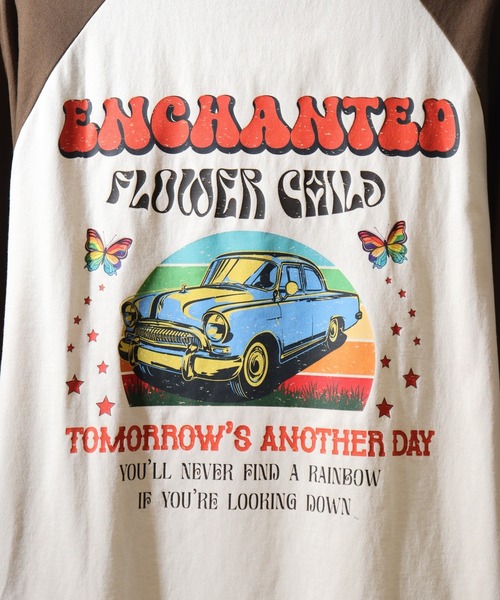 FUNALIVE(ファンアライブ)の「ヴィンテージプリントラグランロンTEE(Tシャツ/カットソー・メンズ・ブラック/ホワイト/ベージュ・S/M/L)」の12枚目の写真