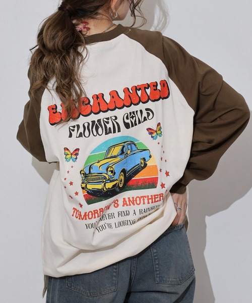 FUNALIVE(ファンアライブ)の「ヴィンテージプリントラグランロンTEE(Tシャツ/カットソー・メンズ・ブラック/ホワイト/ベージュ・S/M/L)」の22枚目の写真
