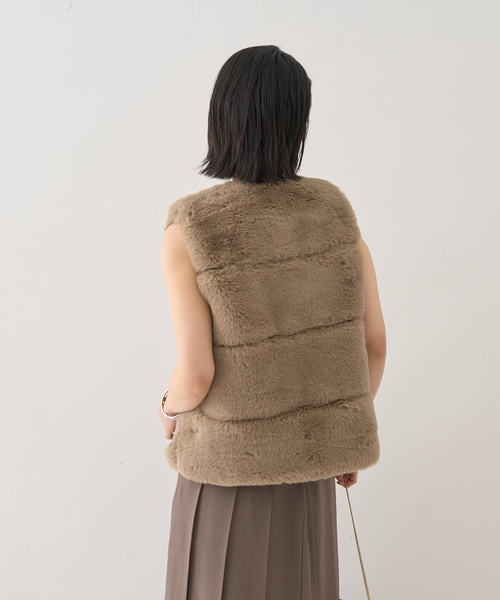 Rouge vif(ルージュヴィフ)の「エコファージレ(ベスト・レディース・ベージュ/ブラウン・フリー)」の7枚目の写真