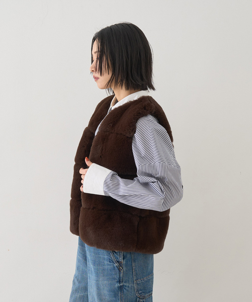 Rouge vif(ルージュヴィフ)の「エコファージレ(ベスト・レディース・ベージュ/ブラウン・フリー)」の15枚目の写真