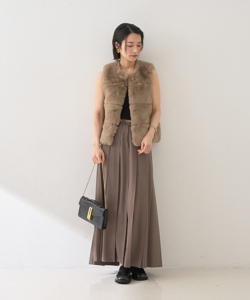 Rouge vif(ルージュヴィフ)の「エコファージレ(ベスト・レディース・ベージュ/ブラウン・フリー)」の17枚目の写真