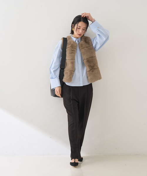 Rouge vif(ルージュヴィフ)の「エコファージレ(ベスト・レディース・ベージュ/ブラウン・フリー)」の20枚目の写真