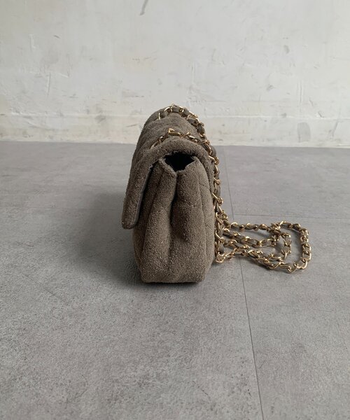 DouDou（ドゥドゥ）の「キルティングスウェードショルダー（ショルダーバッグ・レディース・グレー/キャメル・FREE）」の9枚目の写真