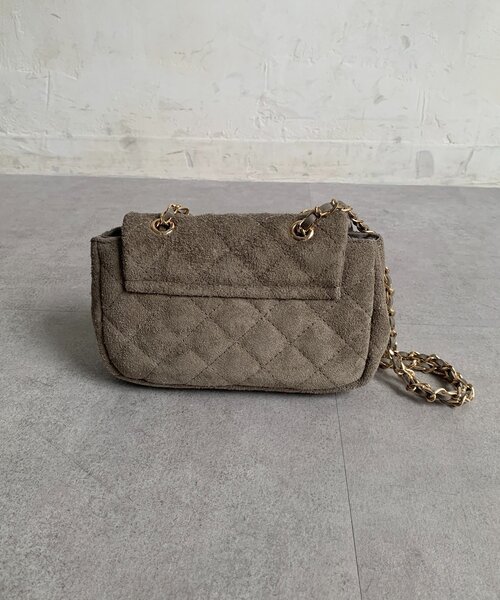 DouDou（ドゥドゥ）の「キルティングスウェードショルダー（ショルダーバッグ・レディース・グレー/キャメル・FREE）」の10枚目の写真