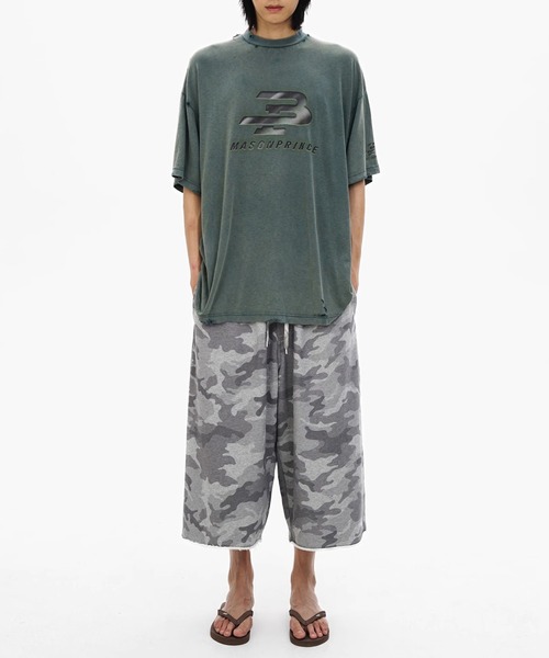 MASONPRINCE(メイソンプリンス)の「ルーズフィット ウォッシュ加工 カモフラ柄 クロップド スウェットパンツ DK3220【MASONPRINCE】(スウェットパンツ・メンズ・ライトグレー/ダークグレー・L/M/S)」の10枚目の写真