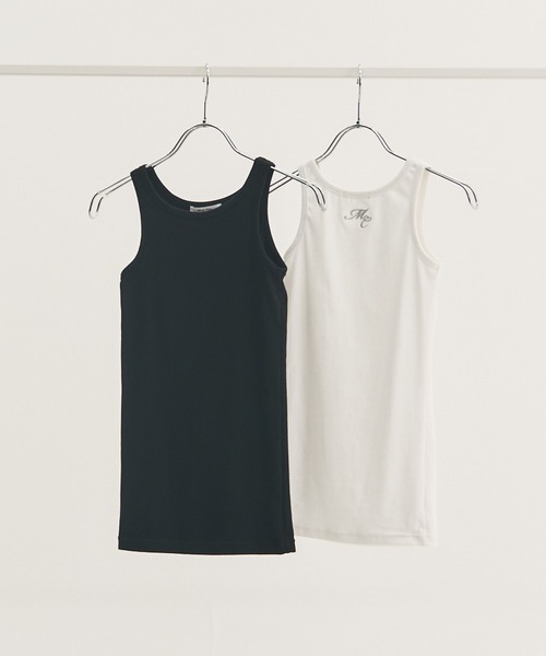 Muel Chic(ミュエルシック)の「Week tank top ウィークタンクトップ(タンクトップ・レディース・ブラック/ホワイト・FREE)」の3枚目の写真