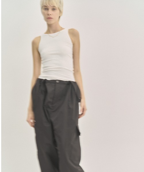 Muel Chic(ミュエルシック)の「Week tank top ウィークタンクトップ(タンクトップ・レディース・ブラック/ホワイト・FREE)」の8枚目の写真