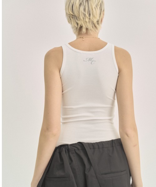 Muel Chic(ミュエルシック)の「Week tank top ウィークタンクトップ(タンクトップ・レディース・ブラック/ホワイト・FREE)」の6枚目の写真