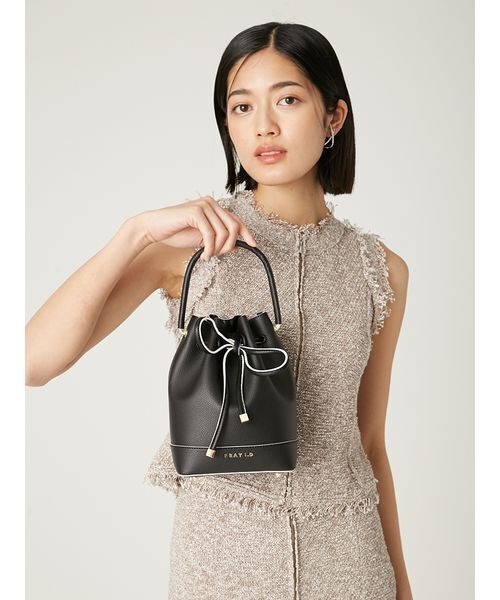 FRAY I.D（フレイアイディー）の「リボンバッグ（ショルダーバッグ・レディース・ミント/ホワイト/ピンク/ブラック・F）」の16枚目の写真