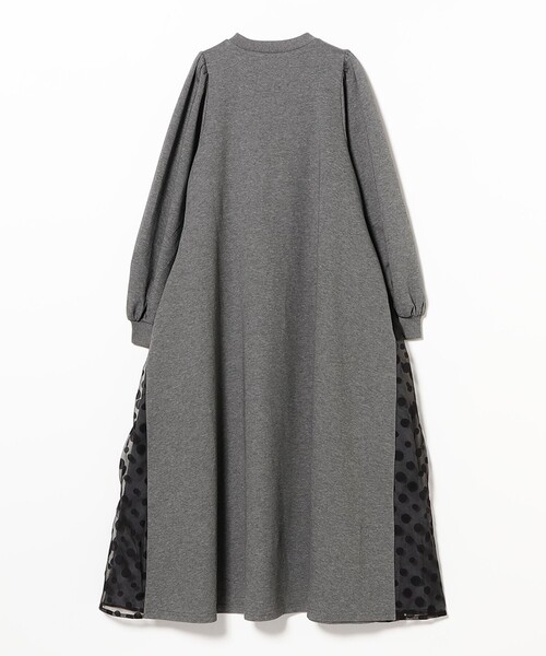 CAROLINA GLASER（カロリナ グレイサー）の「サイド異素材切り替え カットソーワンピース（ワンピース・レディース・ブラック/グレー・ONE SIZE）」の8枚目の写真