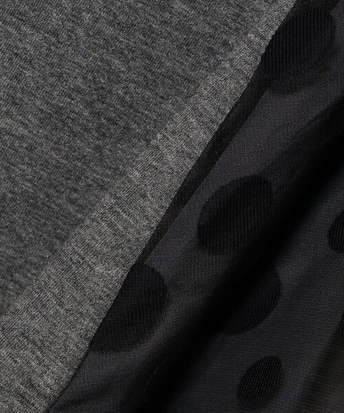 CAROLINA GLASER（カロリナ グレイサー）の「サイド異素材切り替え カットソーワンピース（ワンピース・レディース・ブラック/グレー・ONE SIZE）」の9枚目の写真