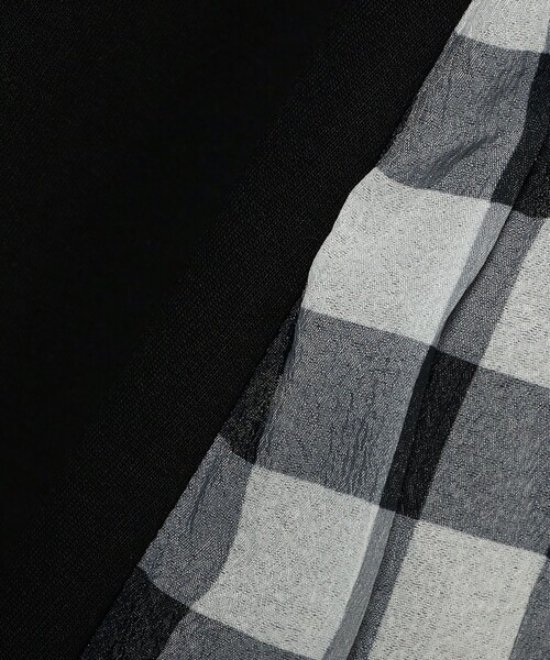 CAROLINA GLASER（カロリナ グレイサー）の「サイド異素材切り替え カットソーワンピース（ワンピース・レディース・ブラック/グレー・ONE SIZE）」の11枚目の写真