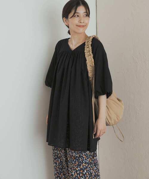 セール】コットンボイルVネックチュニック（チュニック）｜URBAN