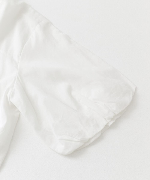 URBAN RESEARCH DOORS（アーバンリサーチドアーズ）の「コットンボイルVネックチュニック（チュニック・レディース・ブラック/オフホワイト・MEDIUM）」の5枚目の写真