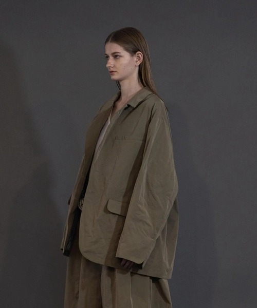 my beautiful landlet】 POLYESTER YARN DYED GABARDINE JACKET