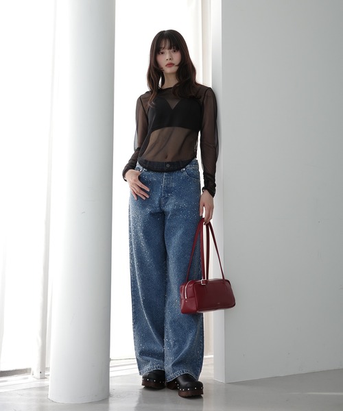 EIMY ISTOIRE（エイミーイストワール）の「drop patternデニムパンツ（デニムパンツ・レディース・ブルー/ブルー系その他・S/M）」の15枚目の写真