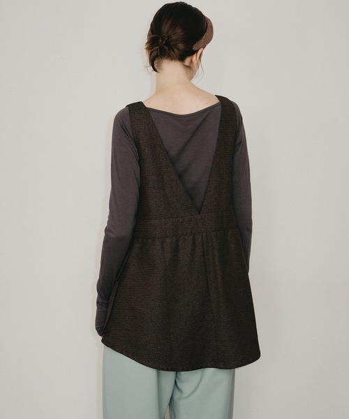 room153（ルームイチゴサン）の「ビックポケットエプロントップス（その他トップス・レディース・ブラウン/グレイッシュベージュ・FREE）」の4枚目の写真