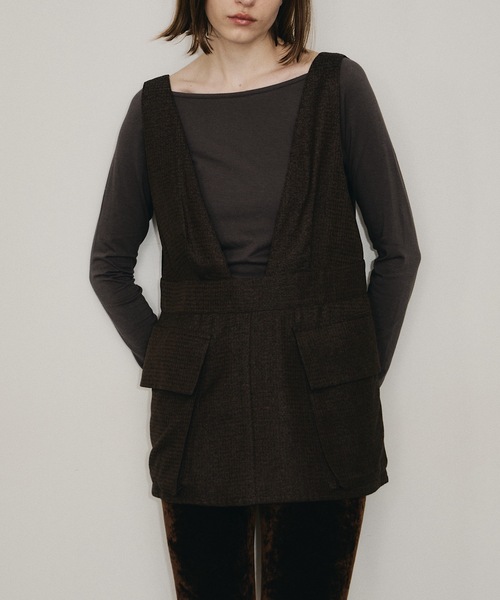 room153（ルームイチゴサン）の「ビックポケットエプロントップス（その他トップス・レディース・ブラウン/グレイッシュベージュ・FREE）」の16枚目の写真