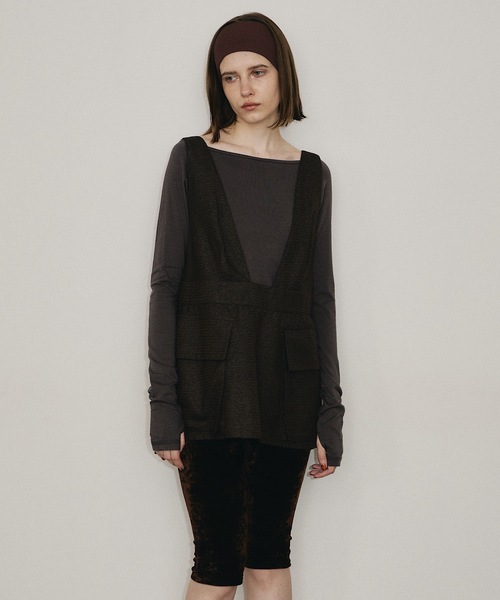 room153（ルームイチゴサン）の「ビックポケットエプロントップス（その他トップス・レディース・ブラウン/グレイッシュベージュ・FREE）」の18枚目の写真