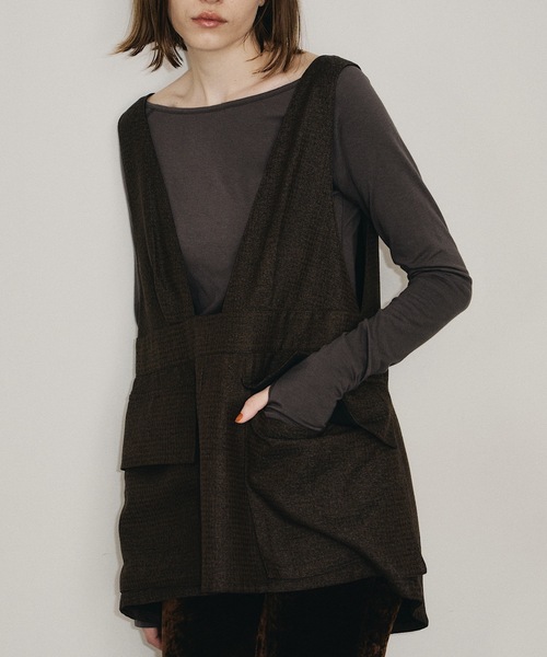 room153（ルームイチゴサン）の「ビックポケットエプロントップス（その他トップス・レディース・ブラウン/グレイッシュベージュ・FREE）」の15枚目の写真