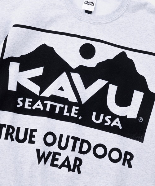 KAVU(カブー)の「KAVU/カブー Big Logo Sweat/ビッグロゴスウェット(スウェット・メンズ・ライトピンク/アッシュグレー/グレー・X-LARGE)」の5枚目の写真
