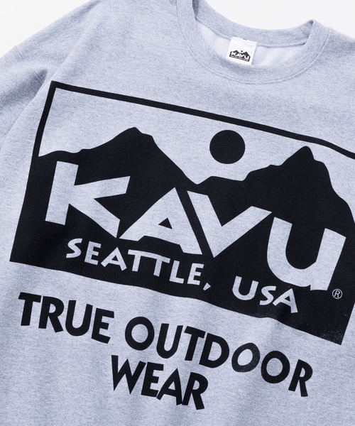 KAVU(カブー)の「KAVU/カブー Big Logo Sweat/ビッグロゴスウェット(スウェット・メンズ・ライトピンク/アッシュグレー/グレー・X-LARGE)」の8枚目の写真