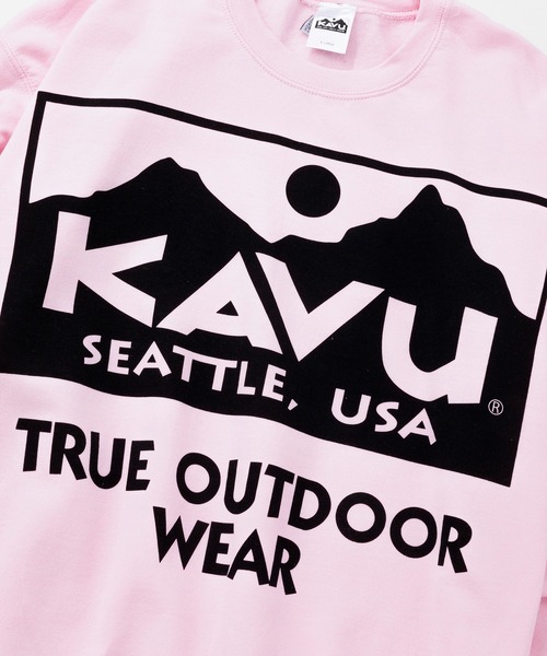 KAVU(カブー)の「KAVU/カブー Big Logo Sweat/ビッグロゴスウェット(スウェット・メンズ・ライトピンク/アッシュグレー/グレー・X-LARGE)」の11枚目の写真