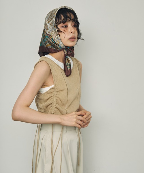 Trish（トリッシュ）の「麻タッチダメージニットベスト（ベスト・レディース・ブラウン/ベージュ・MEDIUM）」の15枚目の写真