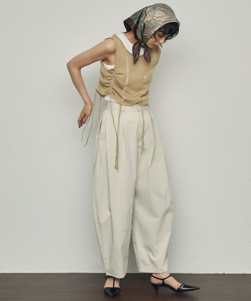 Trish（トリッシュ）の「麻タッチダメージニットベスト（ベスト・レディース・ブラウン/ベージュ・MEDIUM）」の13枚目の写真