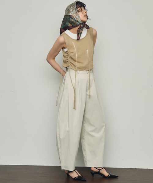 Trish（トリッシュ）の「麻タッチダメージニットベスト（ベスト・レディース・ブラウン/ベージュ・MEDIUM）」の14枚目の写真