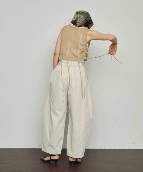 Trish（トリッシュ）の「麻タッチダメージニットベスト（ベスト・レディース・ブラウン/ベージュ・MEDIUM）」の3枚目の写真