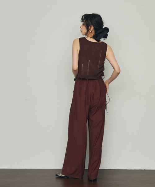 Trish（トリッシュ）の「麻タッチダメージニットベスト（ベスト・レディース・ブラウン/ベージュ・MEDIUM）」の20枚目の写真