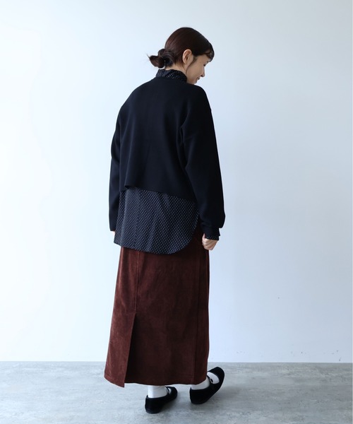 yuni（ユニ　）の「シャンブレーコールスカート（スカート・レディース・サックスブルー/ブラック/ブラウン・FREE）」の21枚目の写真