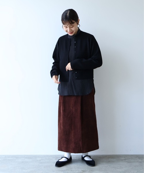 yuni（ユニ　）の「シャンブレーコールスカート（スカート・レディース・サックスブルー/ブラック/ブラウン・FREE）」の20枚目の写真