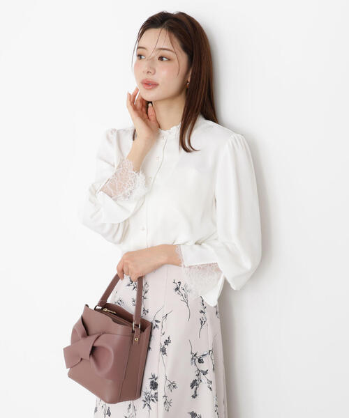 PROPORTION BODY DRESSING(プロポーションボディドレッシング)の「キャンディースリーブパールブラウス / 1215210903(シャツ/ブラウス・レディース・ホワイト/ピンク/ブラック・SMALL/MEDIUM)」の1枚目の写真