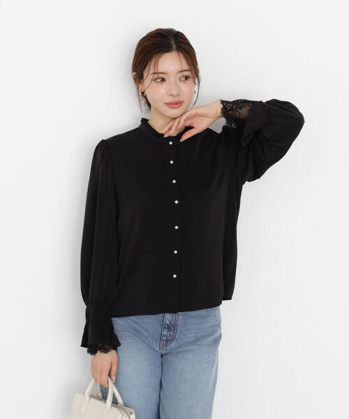 PROPORTION BODY DRESSING(プロポーションボディドレッシング)の「キャンディースリーブパールブラウス / 1215210903(シャツ/ブラウス・レディース・ホワイト/ピンク/ブラック・SMALL/MEDIUM)」の15枚目の写真