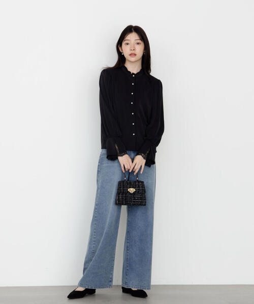 PROPORTION BODY DRESSING(プロポーションボディドレッシング)の「キャンディースリーブパールブラウス / 1215210903(シャツ/ブラウス・レディース・ホワイト/ピンク/ブラック・SMALL/MEDIUM)」の18枚目の写真