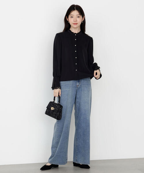 PROPORTION BODY DRESSING(プロポーションボディドレッシング)の「キャンディースリーブパールブラウス / 1215210903(シャツ/ブラウス・レディース・ホワイト/ピンク/ブラック・SMALL/MEDIUM)」の20枚目の写真