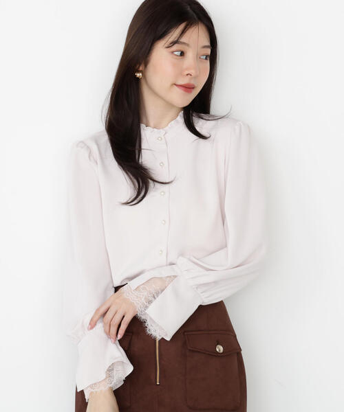 PROPORTION BODY DRESSING(プロポーションボディドレッシング)の「キャンディースリーブパールブラウス / 1215210903(シャツ/ブラウス・レディース・ホワイト/ピンク/ブラック・SMALL/MEDIUM)」の5枚目の写真