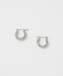 ギザギザ フープピアス