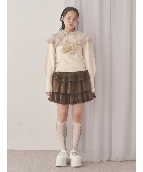 merry jenny（メリージェニー）の「フリルレースアップ厚底スニーカー（スニーカー・レディース・オフホワイト/ミント・MEDIUM/LARGE）」の10枚目の写真