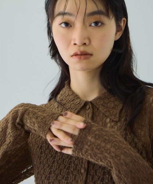 VICKY(ビッキー)の「カットレースポロトップス≪手洗い可能≫(Tシャツ/カットソー・レディース・ブラック/ブラウン/アイボリー・M)」の8枚目の写真