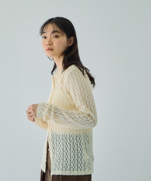 VICKY(ビッキー)の「カットレースポロトップス≪手洗い可能≫(Tシャツ/カットソー・レディース・ブラック/ブラウン/アイボリー・M)」の13枚目の写真