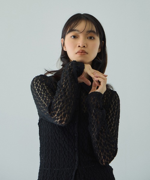 VICKY(ビッキー)の「カットレースポロトップス≪手洗い可能≫(Tシャツ/カットソー・レディース・ブラック/ブラウン/アイボリー・M)」の20枚目の写真