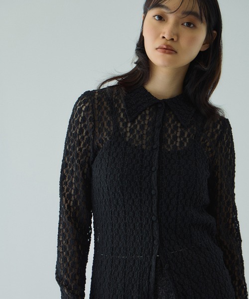 VICKY(ビッキー)の「カットレースポロトップス≪手洗い可能≫(Tシャツ/カットソー・レディース・ブラック/ブラウン/アイボリー・M)」の21枚目の写真
